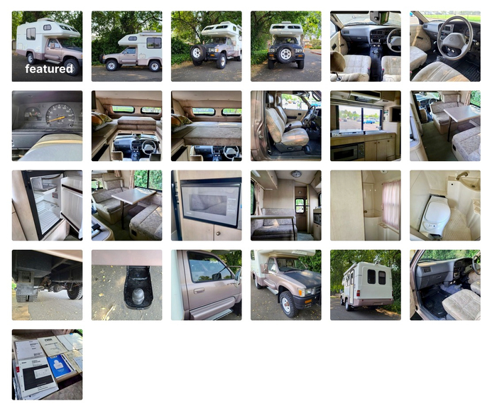 Photo of an example gallery for selling a campervan